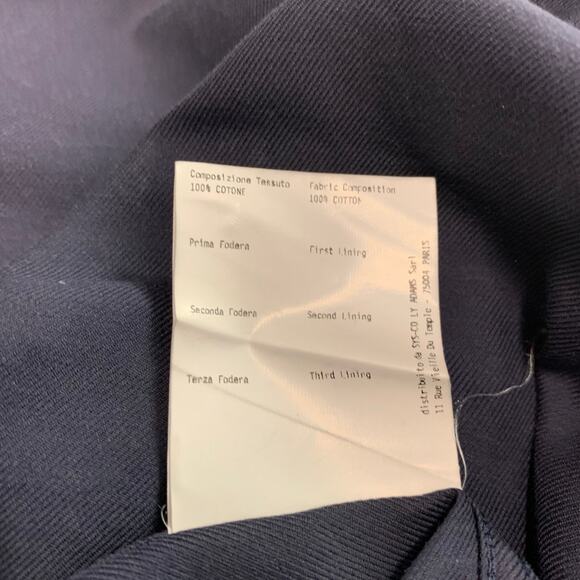 L.Y ADAMS Size L Navy Green Contrast Trim Cotton Long Sleeve Shirt - Picture 6 of 7